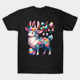 ny Reindeer Bunny HapEaster Egg Hunt Pocket T-Shirt